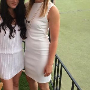 White dress. Thick material